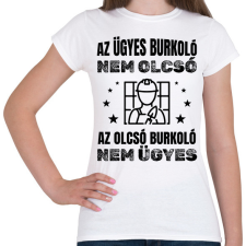 PRINTFASHION Ügyes burkoló - Női póló - Fehér női póló