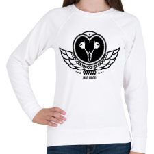 PRINTFASHION UHU - Női pulóver - Fehér női pulóver, kardigán