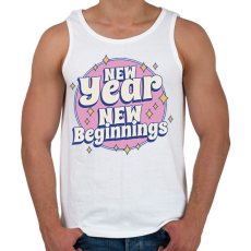 PRINTFASHION Új év, új kezdet - Férfi atléta - Fehér