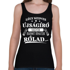 PRINTFASHION Újságíró vagyok - Női atléta - Fekete