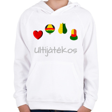 PRINTFASHION Ulti játékos #1 - Gyerek kapucnis pulóver - Fehér
