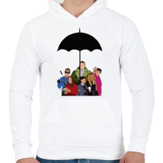 PRINTFASHION Umbrella Academy - Férfi kapucnis pulóver - Fehér