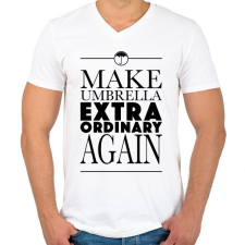 PRINTFASHION Umbrella Academy - Férfi V-nyakú póló - Fehér férfi póló