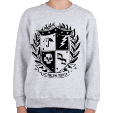 PRINTFASHION Umbrella academy shield - Gyerek pulóver - Sport szürke