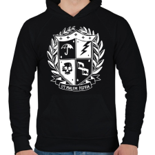 PRINTFASHION Umbrella academy shield invert - Férfi kapucnis pulóver - Fekete férfi pulóver, kardigán