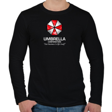 PRINTFASHION Umbrella Corp. - Férfi hosszú ujjú póló - Fekete