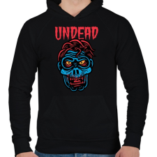 PRINTFASHION Undead - Férfi kapucnis pulóver - Fekete férfi pulóver, kardigán