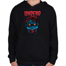 PRINTFASHION Undead - Gyerek kapucnis pulóver - Fekete