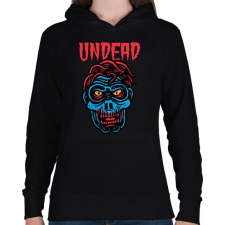 PRINTFASHION Undead - Női kapucnis pulóver - Fekete női pulóver, kardigán