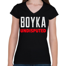 PRINTFASHION UNDISPUTED 2 - Női V-nyakú póló - Fekete