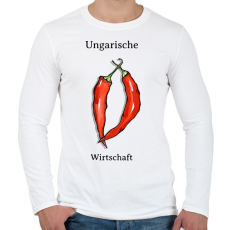 PRINTFASHION Ungarische Wirtschaft - Férfi hosszú ujjú póló - Fehér