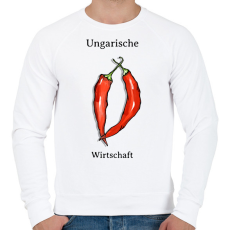 PRINTFASHION Ungarische Wirtschaft - Férfi pulóver - Fehér