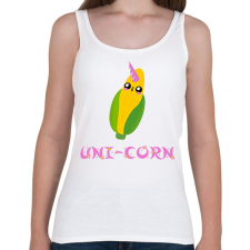 PRINTFASHION Uni-Corn - Női atléta - Fehér női trikó