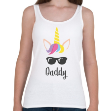 PRINTFASHION Unicorn Daddy - Női atléta - Fehér női trikó