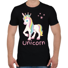 PRINTFASHION unicorn - Férfi póló - Fekete férfi póló