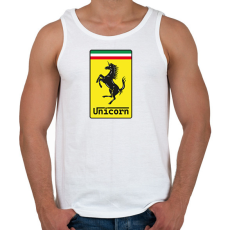 PRINTFASHION Unicorn - Ferrari - Férfi atléta - Fehér