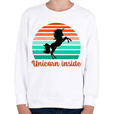 PRINTFASHION Unicorn inside - Gyerek pulóver - Fehér