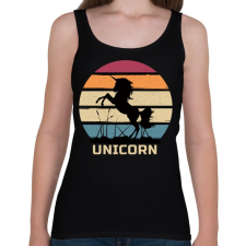 PRINTFASHION Unicorn - Női atléta - Fekete női trikó