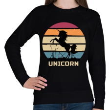 PRINTFASHION Unicorn - Női pulóver - Fekete női pulóver, kardigán