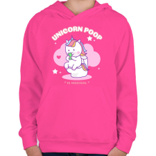 PRINTFASHION UNICORN POOP - Gyerek kapucnis pulóver - Fukszia gyerek pulóver, kardigán