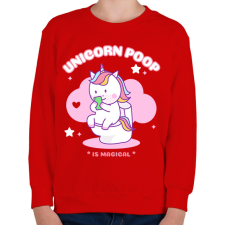 PRINTFASHION UNICORN POOP - Gyerek pulóver - Piros gyerek pulóver, kardigán