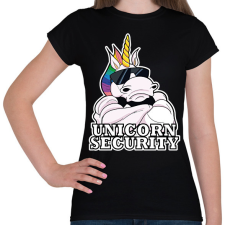 PRINTFASHION Unicorn security - Női póló - Fekete női póló