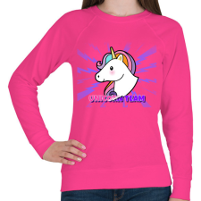 PRINTFASHION UNICORN TEAM - Női pulóver - Fukszia női pulóver, kardigán