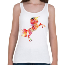 PRINTFASHION unicornis - Női atléta - Fehér női trikó