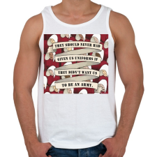 PRINTFASHION Uniform - Férfi atléta - Fehér atléta, trikó