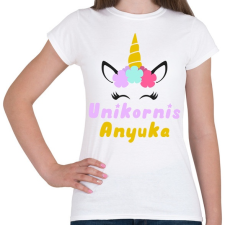 PRINTFASHION Unikornis Anyuka - Női póló - Fehér női póló
