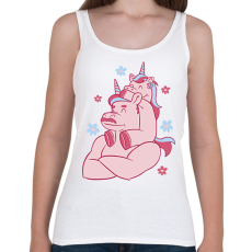 PRINTFASHION Unikornis apa - Női atléta - Fehér