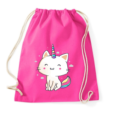 PRINTFASHION Unikornis cica - Sportzsák, Tornazsák - Fukszia tornazsák