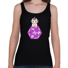 PRINTFASHION Unikornis D20 - Női atléta - Fekete