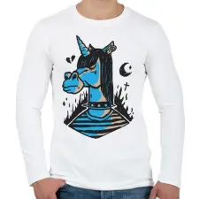 PRINTFASHION Unikornis depis - depressziós - Férfi hosszú ujjú póló - Fehér férfi póló