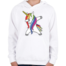 PRINTFASHION Unikornis dub- táncol - Gyerek kapucnis pulóver - Fehér gyerek pulóver, kardigán
