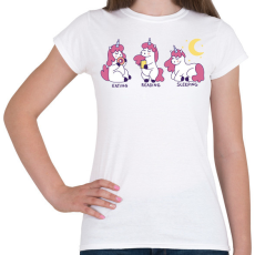 PRINTFASHION Unikornis élet - Női póló - Fehér