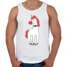 PRINTFASHION Unikornis - Férfi atléta - Fehér atléta, trikó