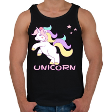 PRINTFASHION unikornis - Férfi atléta - Fekete