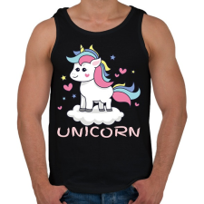 PRINTFASHION unikornis - Férfi atléta - Fekete atléta, trikó