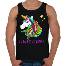 PRINTFASHION unikornis - Férfi atléta - Fekete