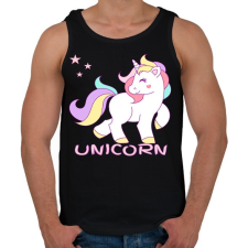 PRINTFASHION unikornis - Férfi atléta - Fekete atléta, trikó