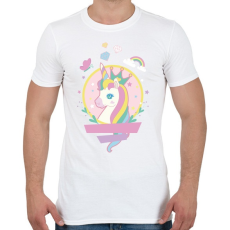 PRINTFASHION Unikornis - Férfi póló - Fehér