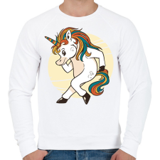 PRINTFASHION Unikornis - Férfi pulóver - Fehér férfi pulóver, kardigán