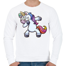 PRINTFASHION Unikornis  - Férfi pulóver - Fehér férfi pulóver, kardigán