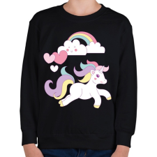 PRINTFASHION Unikornis imádat - Gyerek pulóver - Fekete gyerek pulóver, kardigán