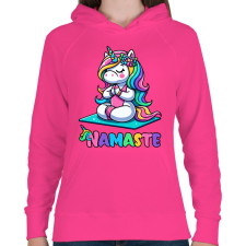 PRINTFASHION Unikornis jóga - Női kapucnis pulóver - Fukszia női pulóver, kardigán
