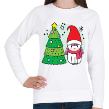 PRINTFASHION Unikornis Karácsony - Női pulóver - Fehér női pulóver, kardigán