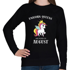 PRINTFASHION Unikornis királynők augusztusban születnek - Női pulóver - Fekete női pulóver, kardigán