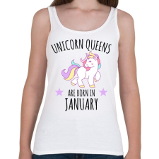 PRINTFASHION Unikornis királylányok születésnapja januárban - Női atléta - Fehér atléta, trikó