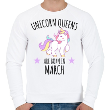 PRINTFASHION Unikornis királylányok születésnapja márciusban - Férfi pulóver - Fehér férfi pulóver, kardigán